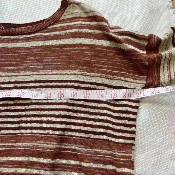 PRANA Adelaide  multicolor striped metallic‎ pullover sweater size M - Picture 7 of 8